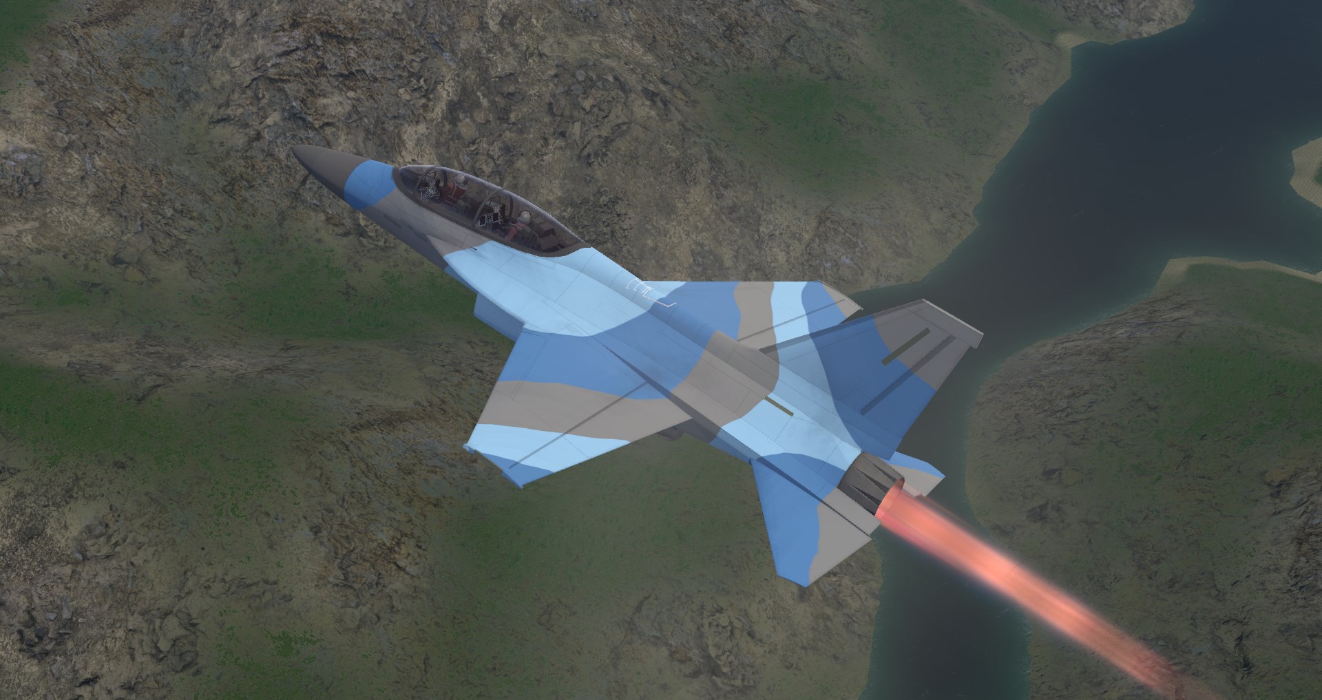 An in-air T55 from VTOL VR.