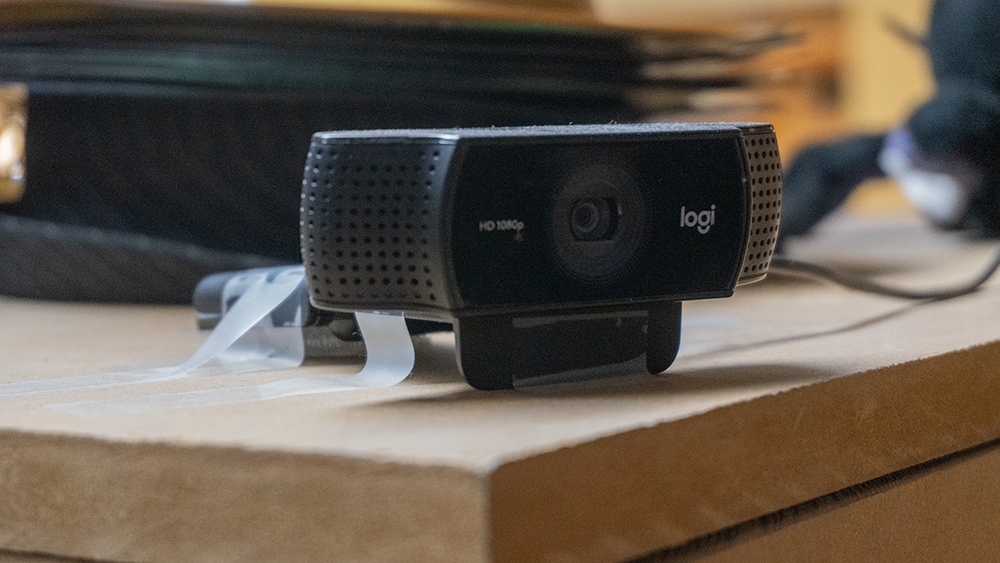 The front side of a C920 webcam.